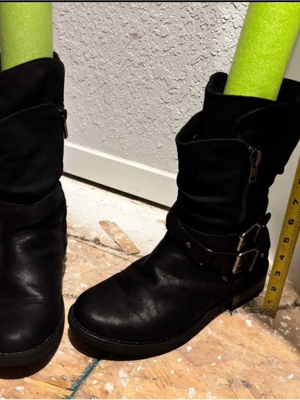 Torrid Wide-Calf Black Moto Boots, Size 7.5w